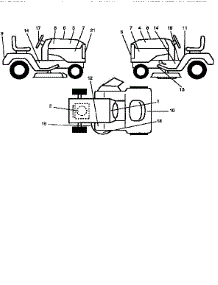 Decals parts for Craftsman Front-Engine Lawn Tractor 917256810 from AppliancePartsPros.com