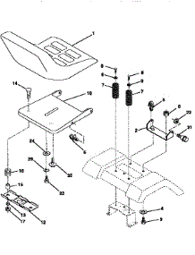 Seat Assembly parts for Craftsman Front-Engine Lawn Tractor 917256811 from AppliancePartsPros.com