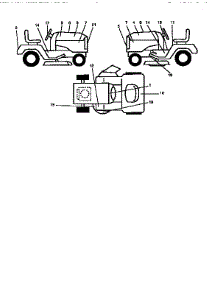 Decals parts for Craftsman Front-Engine Lawn Tractor 917256812 from AppliancePartsPros.com