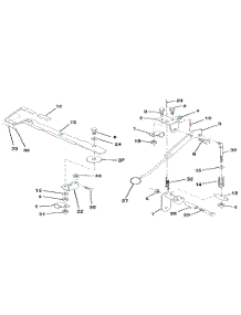 Mower Lift Lever parts for Craftsman Front-Engine Lawn Tractor 917256850 from AppliancePartsPros.com