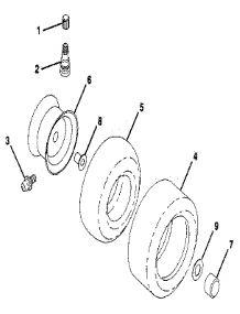 Wheels & Tires parts for Craftsman Front-Engine Lawn Tractor 917256851 from AppliancePartsPros.com