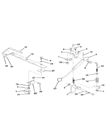 Mower Lift Lever parts for Craftsman Front-Engine Lawn Tractor 917256851 from AppliancePartsPros.com