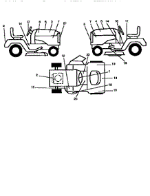 Decals parts for Craftsman Front-Engine Lawn Tractor 917256870 from AppliancePartsPros.com