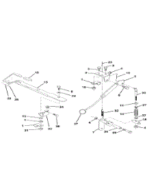 Mower Lift Lever parts for Craftsman Front-Engine Lawn Tractor 917256880 from AppliancePartsPros.com