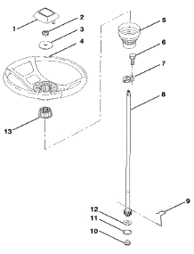 Steering Wheel parts for Craftsman Front-Engine Lawn Tractor 917256881 from AppliancePartsPros.com