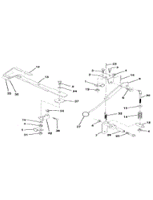 Mower Lift Lever parts for Craftsman Front-Engine Lawn Tractor 917256881 from AppliancePartsPros.com