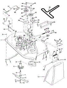 Mower Deck parts for Craftsman Front-Engine Lawn Tractor 917256881 from AppliancePartsPros.com