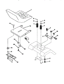 Seat Assembly parts for Craftsman Front-Engine Lawn Tractor 917256890 from AppliancePartsPros.com