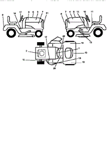 Decals parts for Craftsman Front-Engine Lawn Tractor 917256890 from AppliancePartsPros.com
