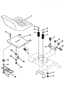 Seat Assembly parts for Craftsman Front-Engine Lawn Tractor 917256891 from AppliancePartsPros.com