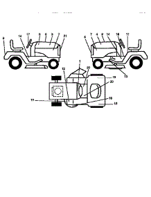 Decals parts for Craftsman Front-Engine Lawn Tractor 917256891 from AppliancePartsPros.com