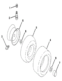 Wheels & Tires parts for Craftsman Front-Engine Lawn Tractor 917256920 from AppliancePartsPros.com
