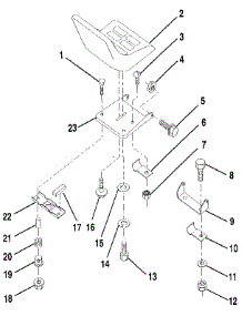 Seat parts for Craftsman Front-Engine Lawn Tractor 917256920 from AppliancePartsPros.com