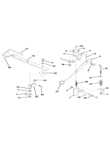 Mower Lift Lever parts for Craftsman Front-Engine Lawn Tractor 917256920 from AppliancePartsPros.com