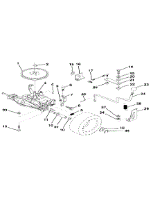 Transaxle parts for Craftsman Front-Engine Lawn Tractor 917256922 from AppliancePartsPros.com