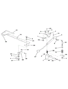 Mower Lift Lever parts for Craftsman Front-Engine Lawn Tractor 917256922 from AppliancePartsPros.com