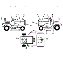 Decals parts for Craftsman Front-Engine Lawn Tractor 917256922 from AppliancePartsPros.com