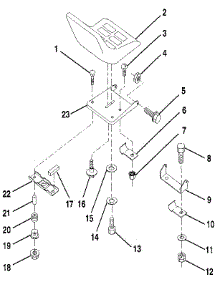 Seat parts for Craftsman Front-Engine Lawn Tractor 917256930 from AppliancePartsPros.com