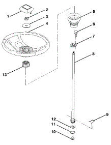 Steering Wheel parts for Craftsman Front-Engine Lawn Tractor 917256930 from AppliancePartsPros.com
