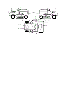 Decals parts for Craftsman Front-Engine Lawn Tractor 917256960 from AppliancePartsPros.com
