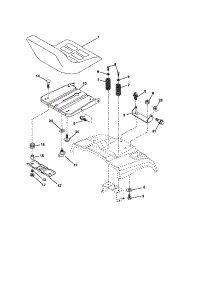 Seat parts for Craftsman Front-Engine Lawn Tractor 917256970 from AppliancePartsPros.com