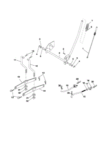 Mower Lift parts for Craftsman Front-Engine Lawn Tractor 917256970 from AppliancePartsPros.com