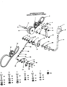Varidrive System parts for Craftsman Front-Engine Lawn Tractor 917257021 from AppliancePartsPros.com