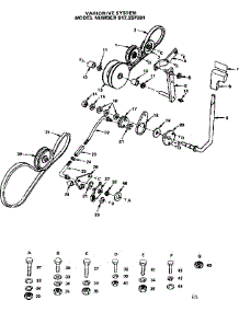 Varidrive System parts for Craftsman Front-Engine Lawn Tractor 917257031 from AppliancePartsPros.com
