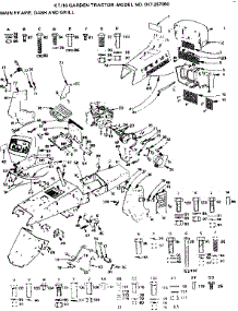 16 Garden Tractor / Main Frame Dash And Grill parts for Craftsman Front-Engine Lawn Tractor 917257050 from AppliancePartsPros.com