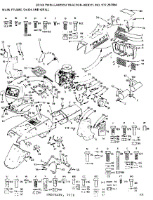 Main Frame, Dash And Grill parts for Craftsman Front-Engine Lawn Tractor 917257060 from AppliancePartsPros.com