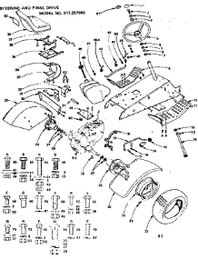 19.9 Twin Garden Tractor / Steering And Final Drive parts for Craftsman Front-Engine Lawn Tractor 917257080 from AppliancePartsPros.com