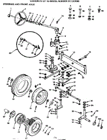 Steering And Front Axle parts for Craftsman Front-Engine Lawn Tractor 917257090 from AppliancePartsPros.com