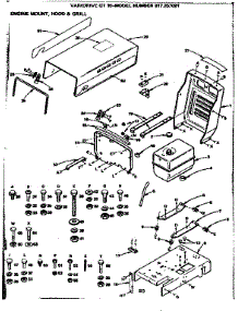 Engine Mount, Hood & Grill parts for Craftsman Front-Engine Lawn Tractor 917257091 from AppliancePartsPros.com