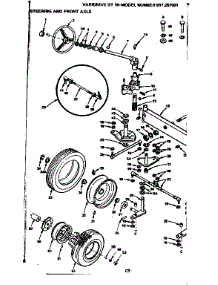 Steering And Front Axle parts for Craftsman Front-Engine Lawn Tractor 917257091 from AppliancePartsPros.com