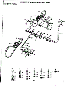 Varidrive System parts for Craftsman Front-Engine Lawn Tractor 917257091 from AppliancePartsPros.com