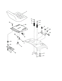 Seat parts for Craftsman Front-Engine Lawn Tractor 917257150 from AppliancePartsPros.com