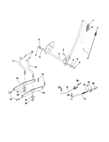 Mower Lift parts for Craftsman Front-Engine Lawn Tractor 917257150 from AppliancePartsPros.com