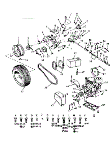 Transaxle And Engine parts for Craftsman Front-Engine Lawn Tractor 91725721 from AppliancePartsPros.com