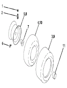 Wheels & Tires parts for Craftsman Front-Engine Lawn Tractor 917257210 from AppliancePartsPros.com