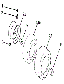 Wheels & Tires parts for Craftsman Front-Engine Lawn Tractor 917257211 from AppliancePartsPros.com