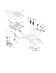 Seat parts for Craftsman Front-Engine Lawn Tractor 917257241 from AppliancePartsPros.com
