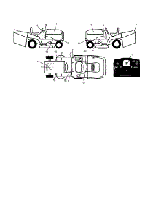 Decals parts for Craftsman Front-Engine Lawn Tractor 917257250 from AppliancePartsPros.com