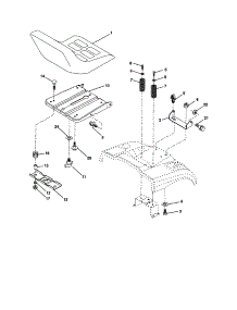 Seat parts for Craftsman Front-Engine Lawn Tractor 917257251 from AppliancePartsPros.com