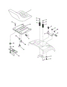 Seat parts for Craftsman Front-Engine Lawn Tractor 917257252 from AppliancePartsPros.com