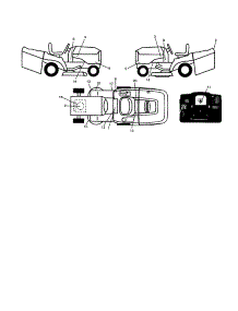 Decals parts for Craftsman Front-Engine Lawn Tractor 917257261 from AppliancePartsPros.com