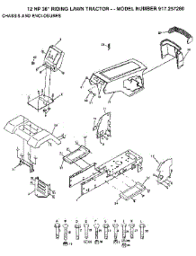 Chassis And Enclosures parts for Craftsman Front-Engine Lawn Tractor 917257280 from AppliancePartsPros.com