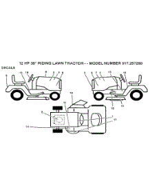 Decals parts for Craftsman Front-Engine Lawn Tractor 917257280 from AppliancePartsPros.com
