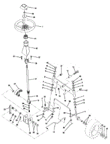 Steering Assembly parts for Craftsman Front-Engine Lawn Tractor 917257290 from AppliancePartsPros.com