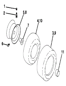 Wheels & Tires parts for Craftsman Front-Engine Lawn Tractor 917257290 from AppliancePartsPros.com