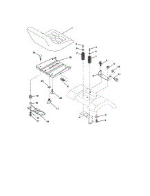 Seat parts for Craftsman Front-Engine Lawn Tractor 917257400 from AppliancePartsPros.com